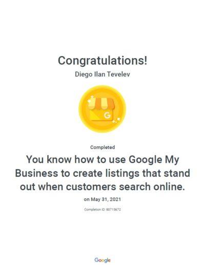 Google My Business Award